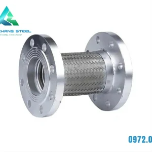 Khớp lưới Inox 2 đầu bích thép L500mm – kết nối linh hoạt giữa các đoạn đường ống