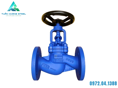 Van cầu hơi thép tiêu chuẩn Đức PN25 mặt bích – liên kết đường ống và thiết bị