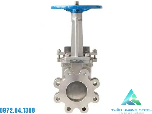 Van dao Inox 304 – đóng mở dòng chảy bằng cơ cấu cửa dao